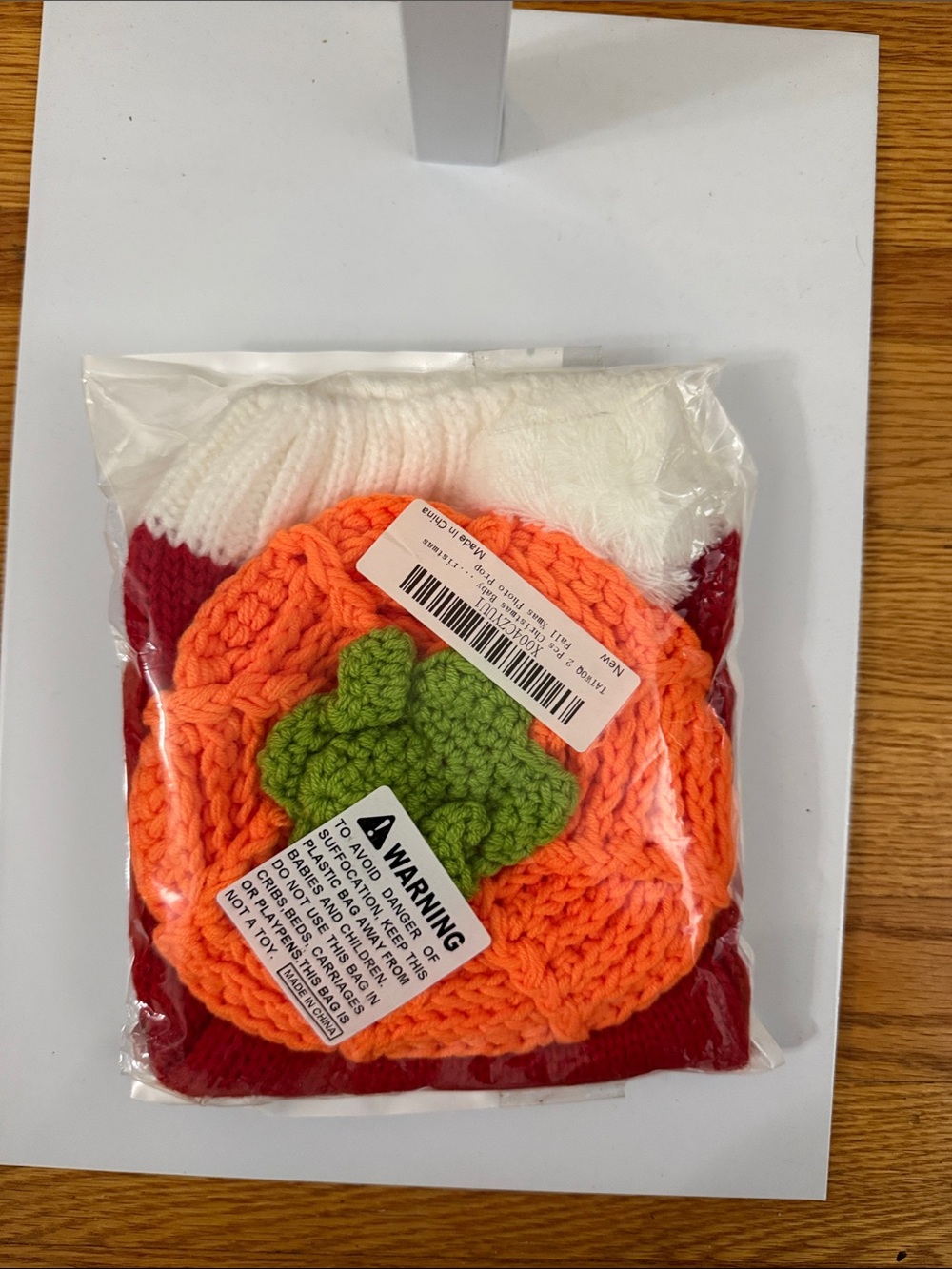 Handmade Crocheted Pumpkin Hat AND Santa Hat - Picture 4 of 4